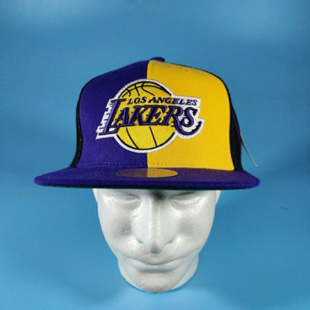 Mitchell & Ness‎ Hat Mens Snapback Purple/Multi NBA Los Angeles Lakers What The?